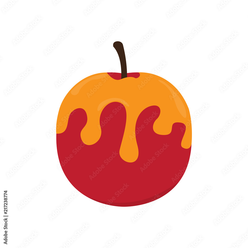 Fototapeta premium Isolated apple with honey icon