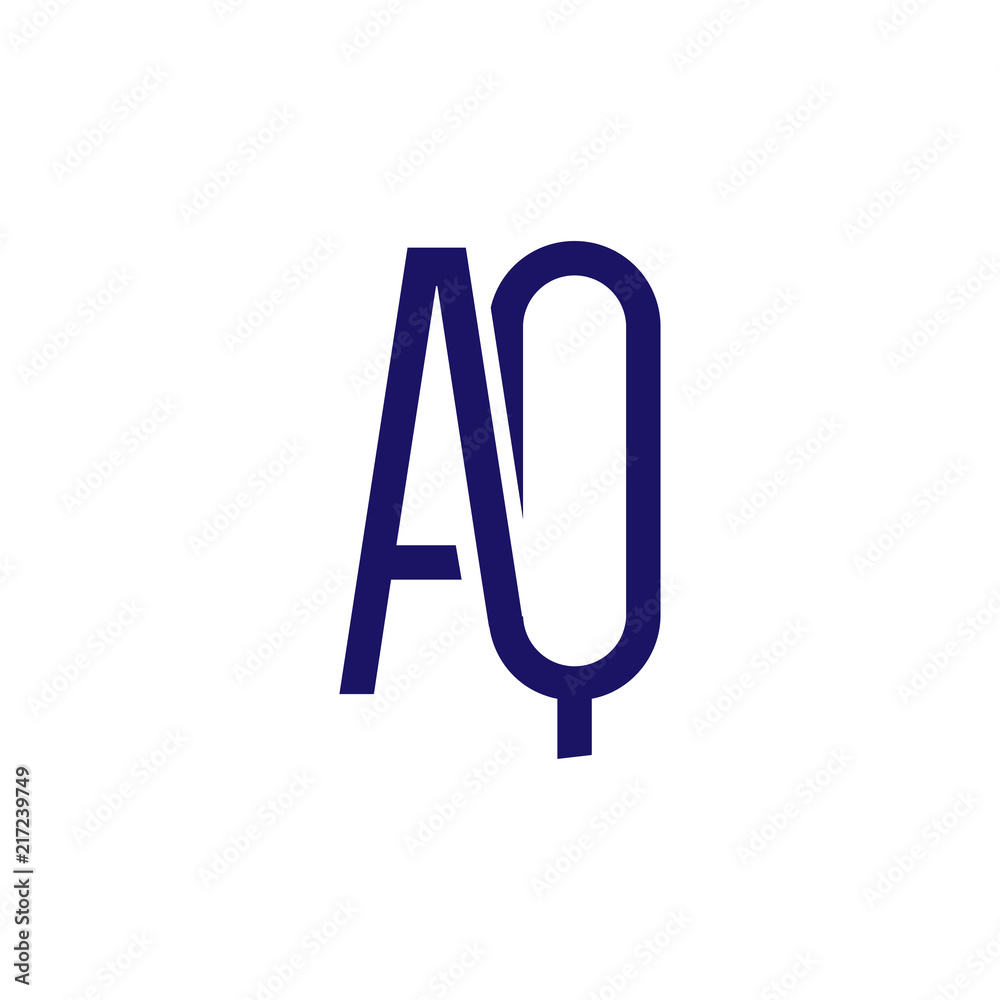 A Q Initial Letter Linked logo icon vector A Q Initial Letter Linked logo icon vector