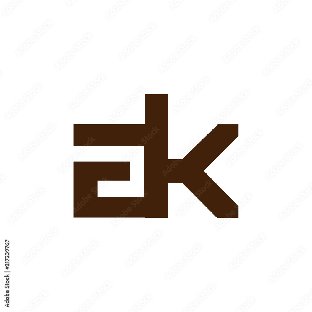 Obraz premium a k Initial Letter lowercase Linked logo icon vector