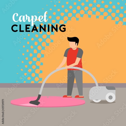Carpet cleaning illustration