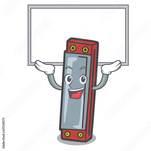 Up board harmonica character cartoon style photo