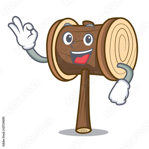 Okay mallet character cartoon style