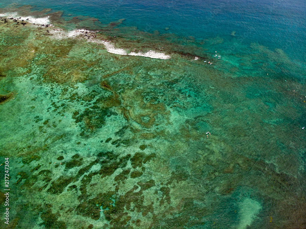 Kona-Kailua Coast Ocean Aerial View on The Big Island of Hawaii
