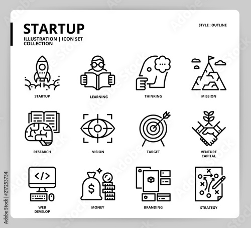 Startup icon set