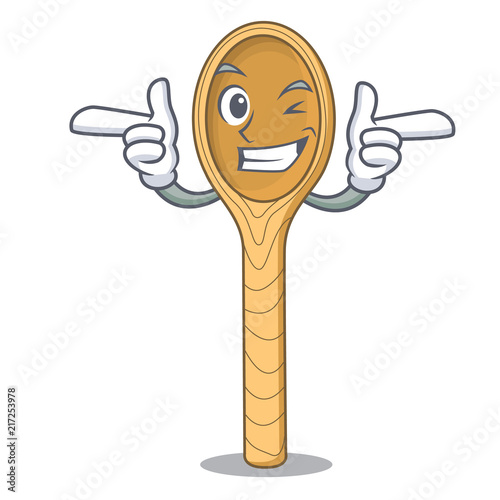 Wink wooden spoon character cartoon