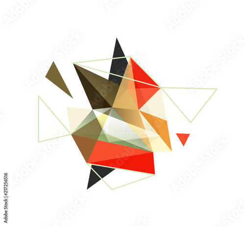 Vector triangle abstract background  low poly concept