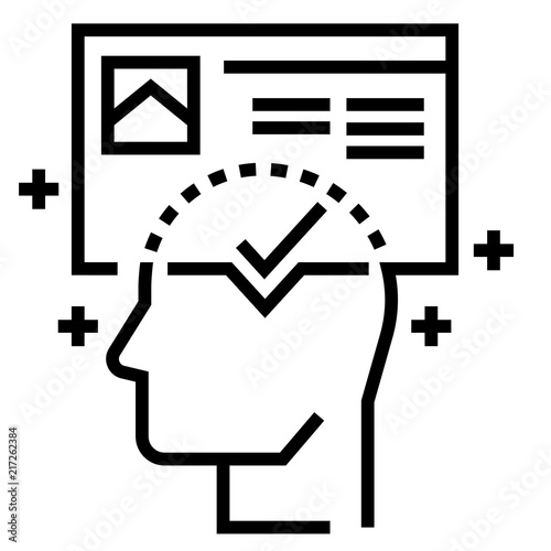 Brand awareness Line illustration