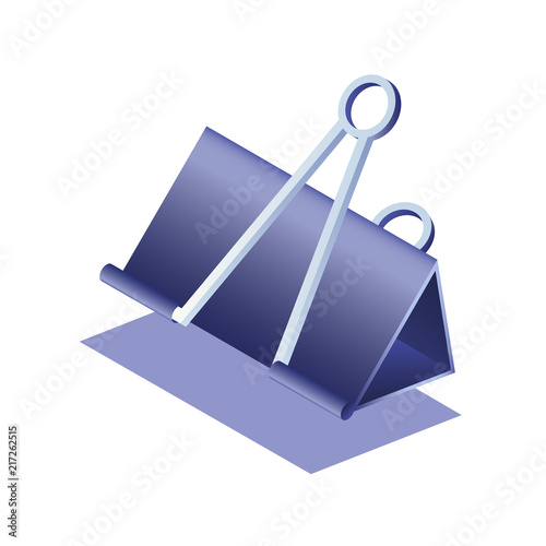 Binder clips Isometric illustration