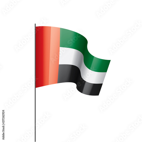 United Arab Emirates flag, vector illustration on a white background