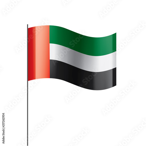 United Arab Emirates flag, vector illustration on a white background