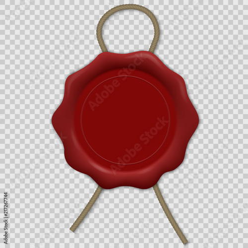 Wax seal with rope