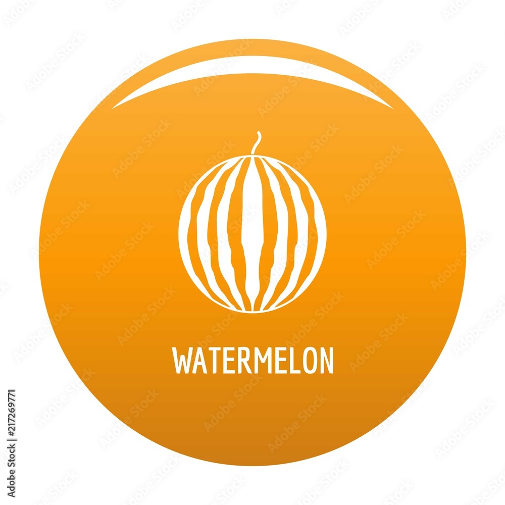 Watermelon icon. Simple illustration of watermelon vector icon for any design orange Watermelon icon. Simple illustration of watermelon vector icon for any design orange