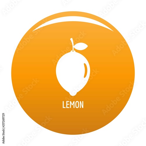 Lemon icon. Simple illustration of lemon vector icon for any design orange