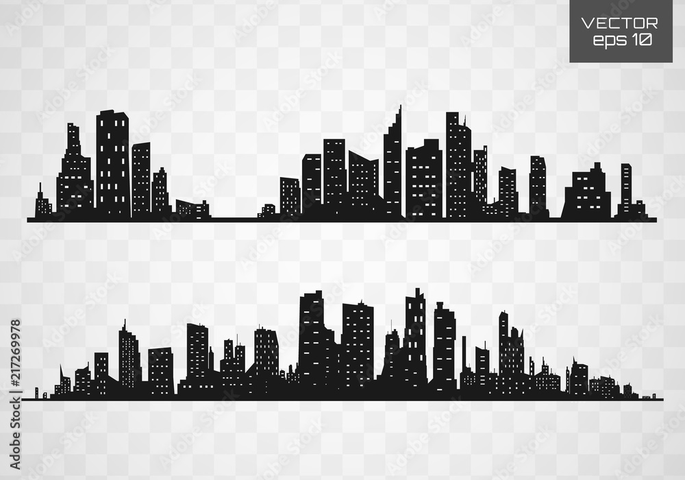 Fototapeta premium City skyline. Flat style.