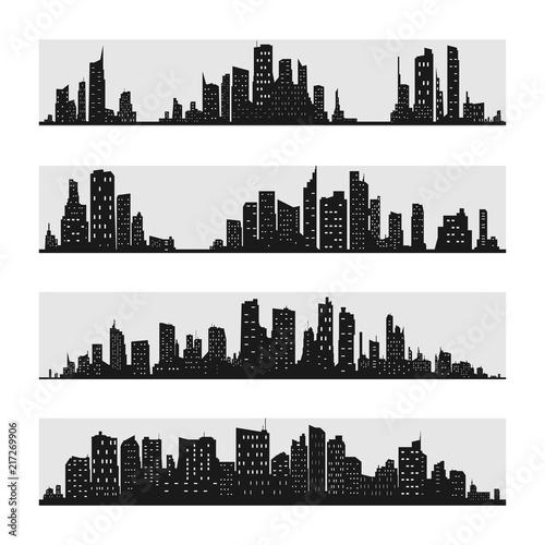 Photography City skyline. Flat style.