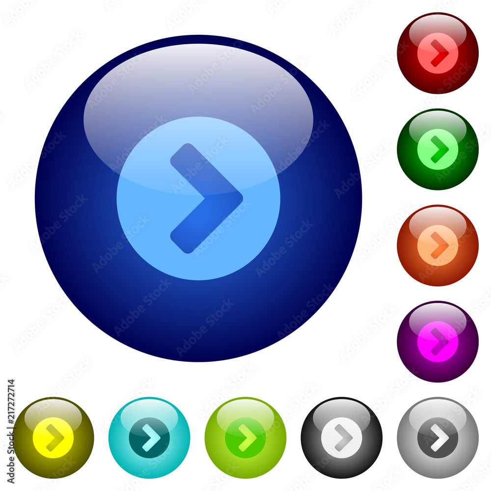 Chevron right color glass buttons Chevron right color glass buttons