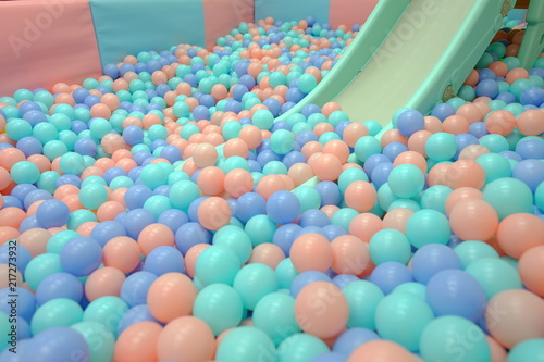 Kids ball pit or ball pool playground with slide for children kids