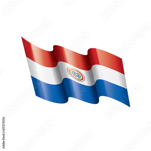 Paraguay flag  vector illustration on a white background