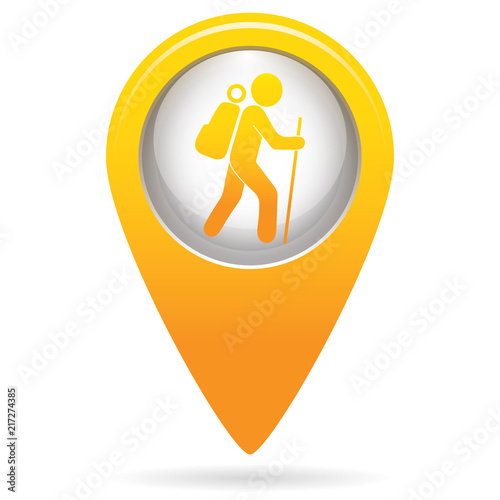 Hiking icon illustration