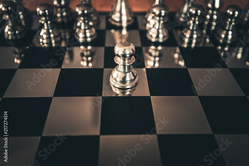 chess board game for ideas and competition and strategy, business success concept 
