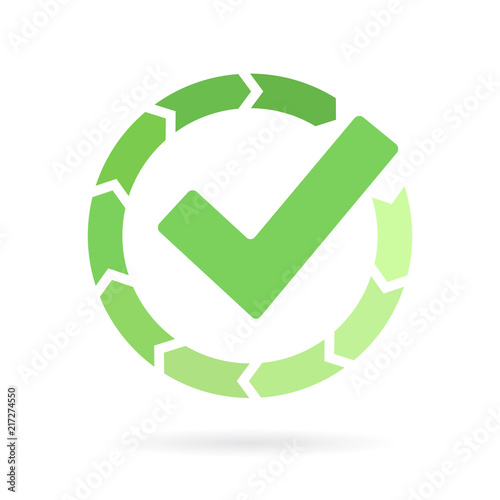 Abstract approval tick symbol