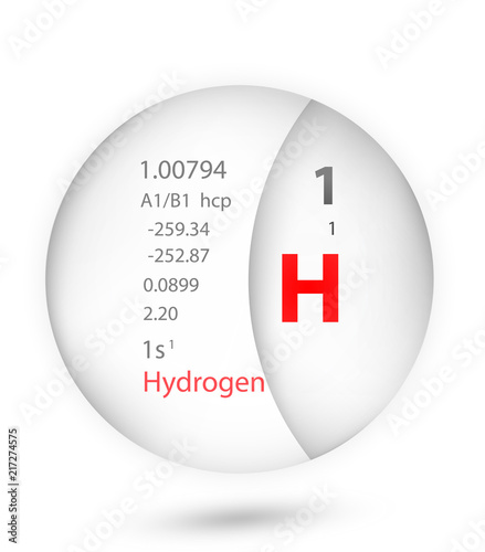Hydrogenium icon in badge style photo