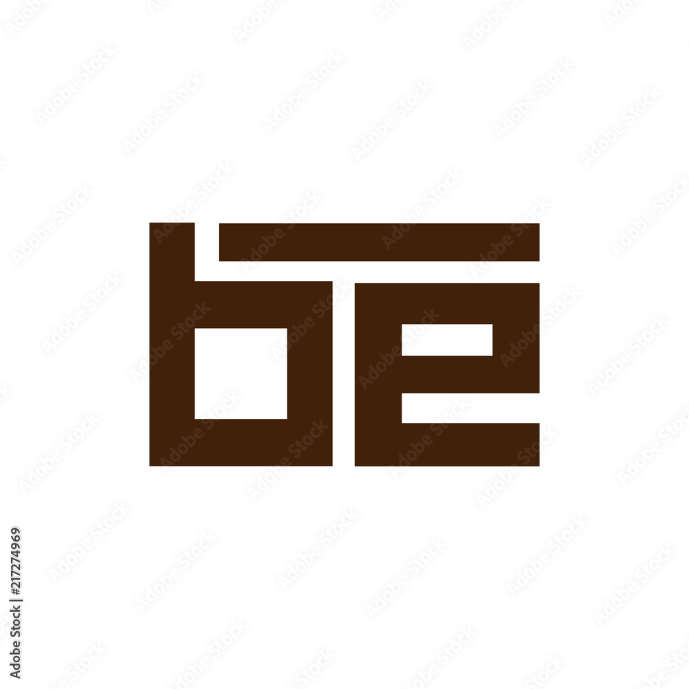 be Initial Letter lowercase Linked logo icon vector be Initial Letter lowercase Linked logo icon vector
