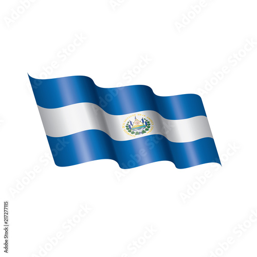 Salvador flag, vector illustration on a white background