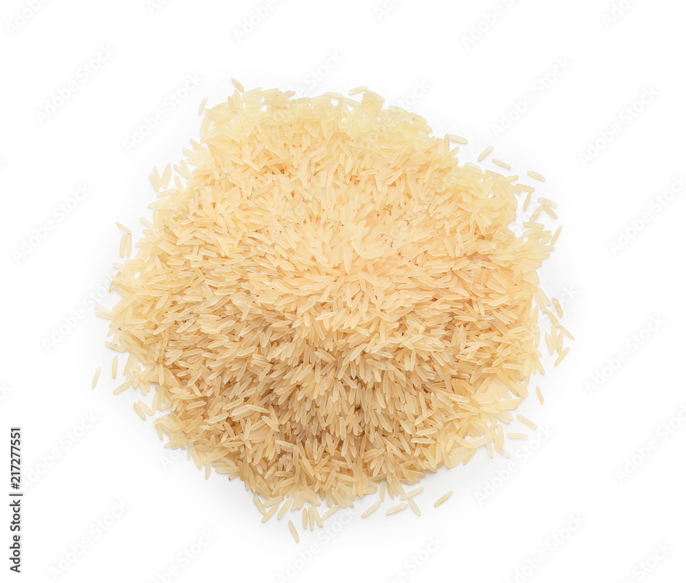 Heap of rice on white background Heap of rice on white background
