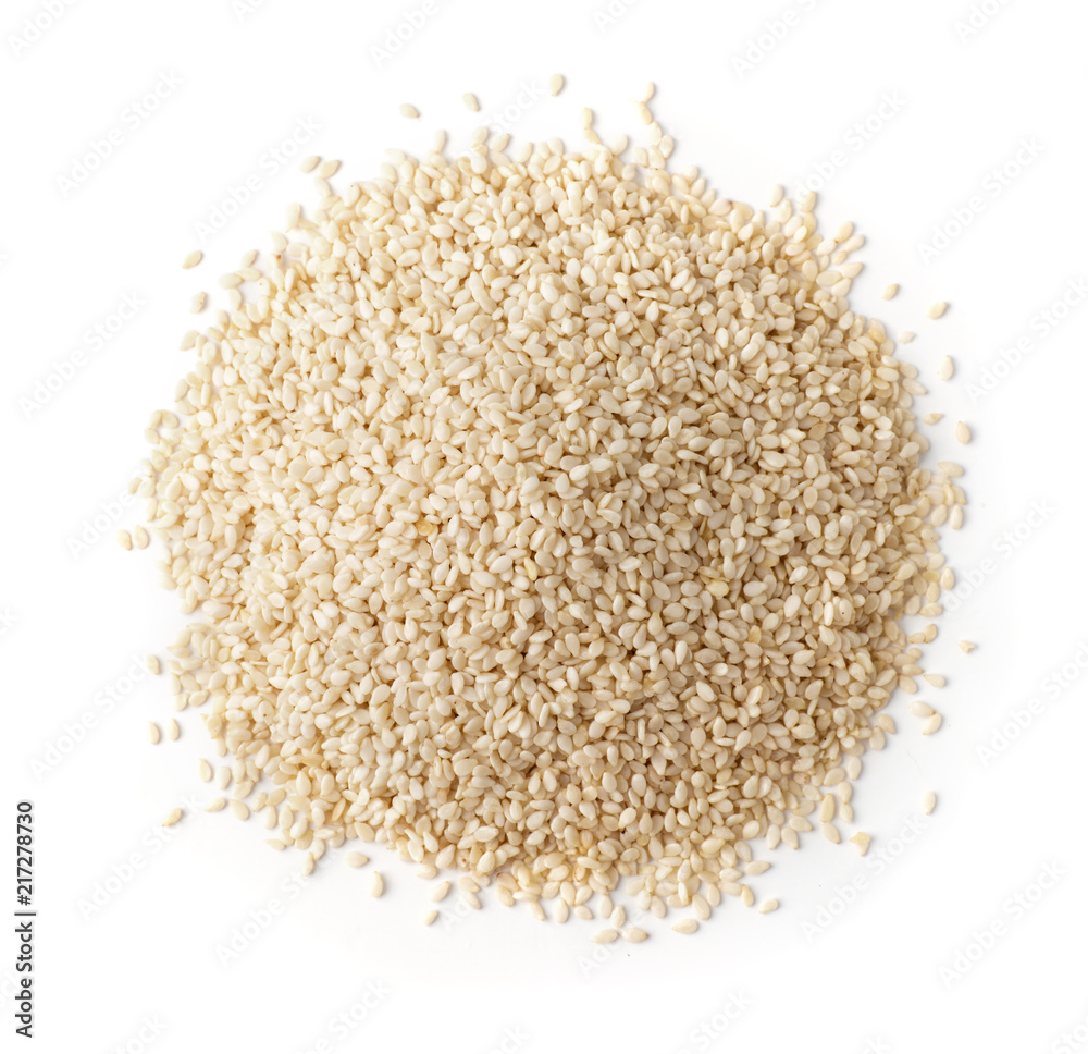 Top view of sesame seeds heap Top view of sesame seeds heap