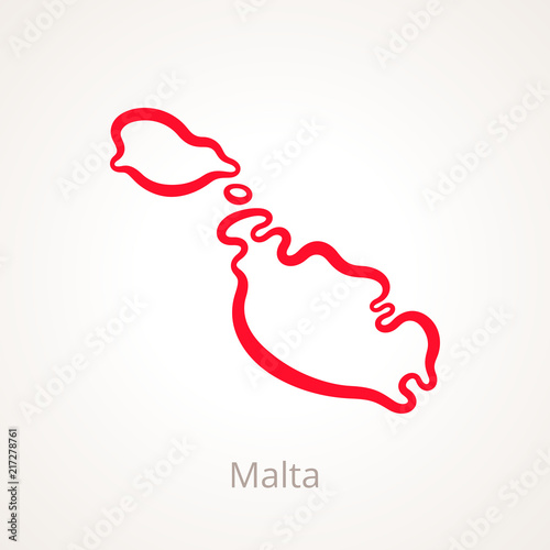 Malta - Outline Map