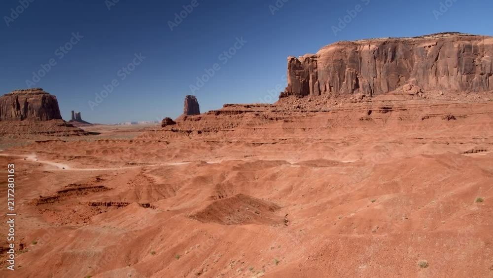Amazing aerial view of Monument Valley buttes, Arizona