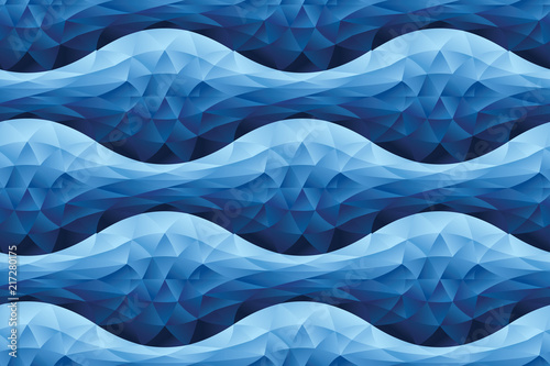 Modern geometric wave seaml...