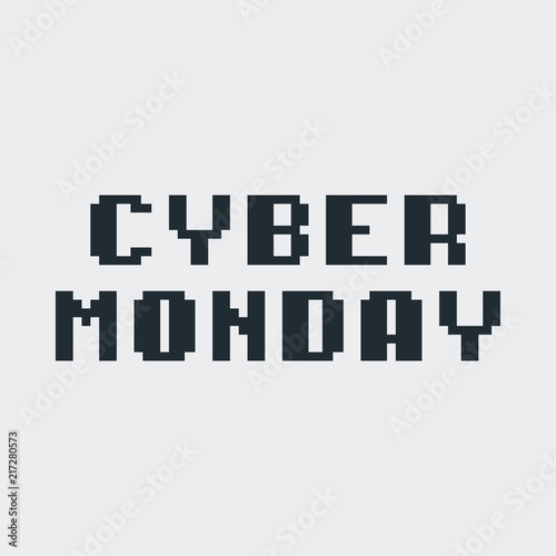 Texto CYBER MONDAY en fondo gris