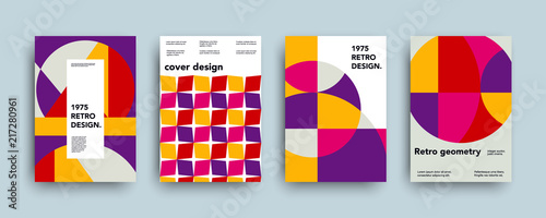 Vector swiss trendy geometry covers collection photo