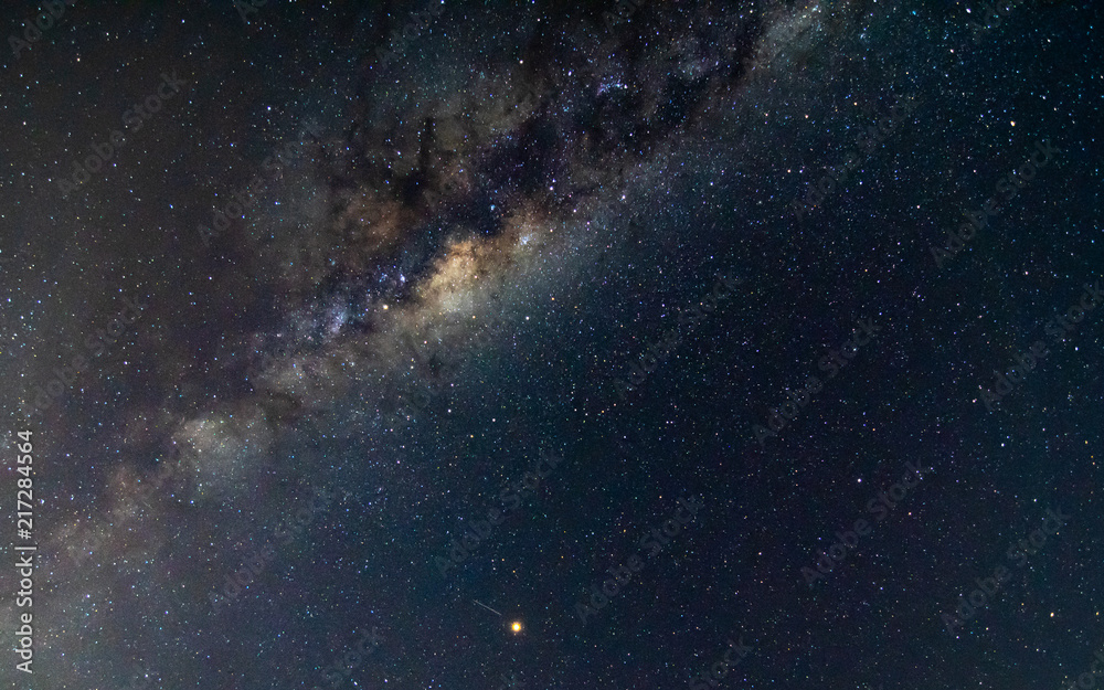 Obraz premium Milky Way and Mars