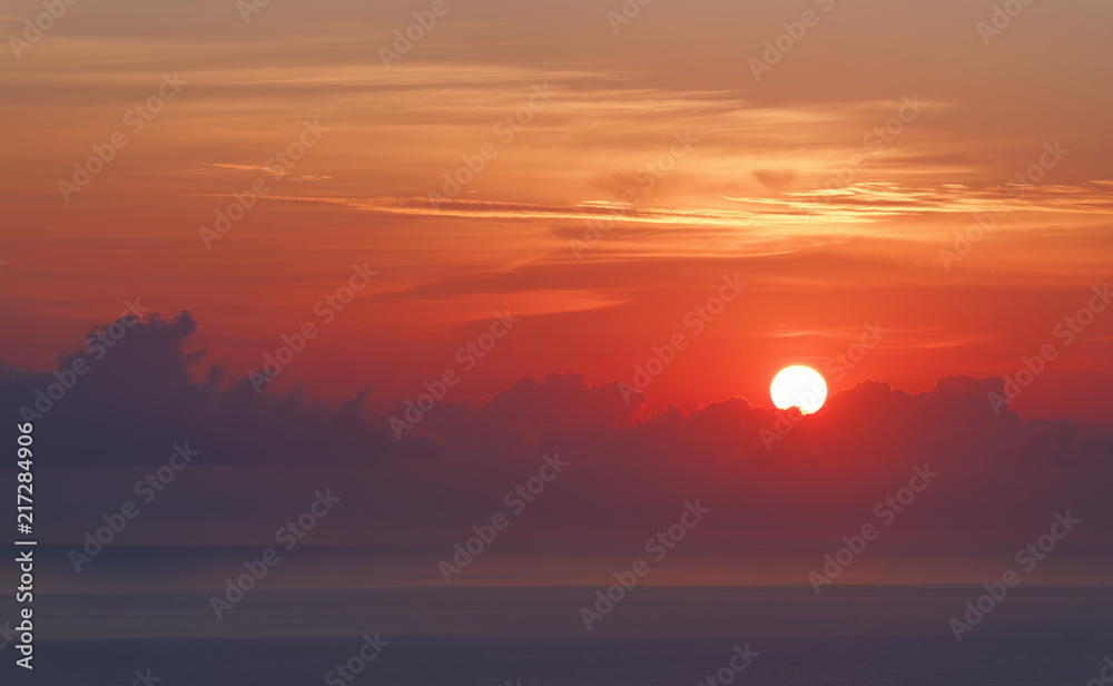 Mediterranean sea sunset