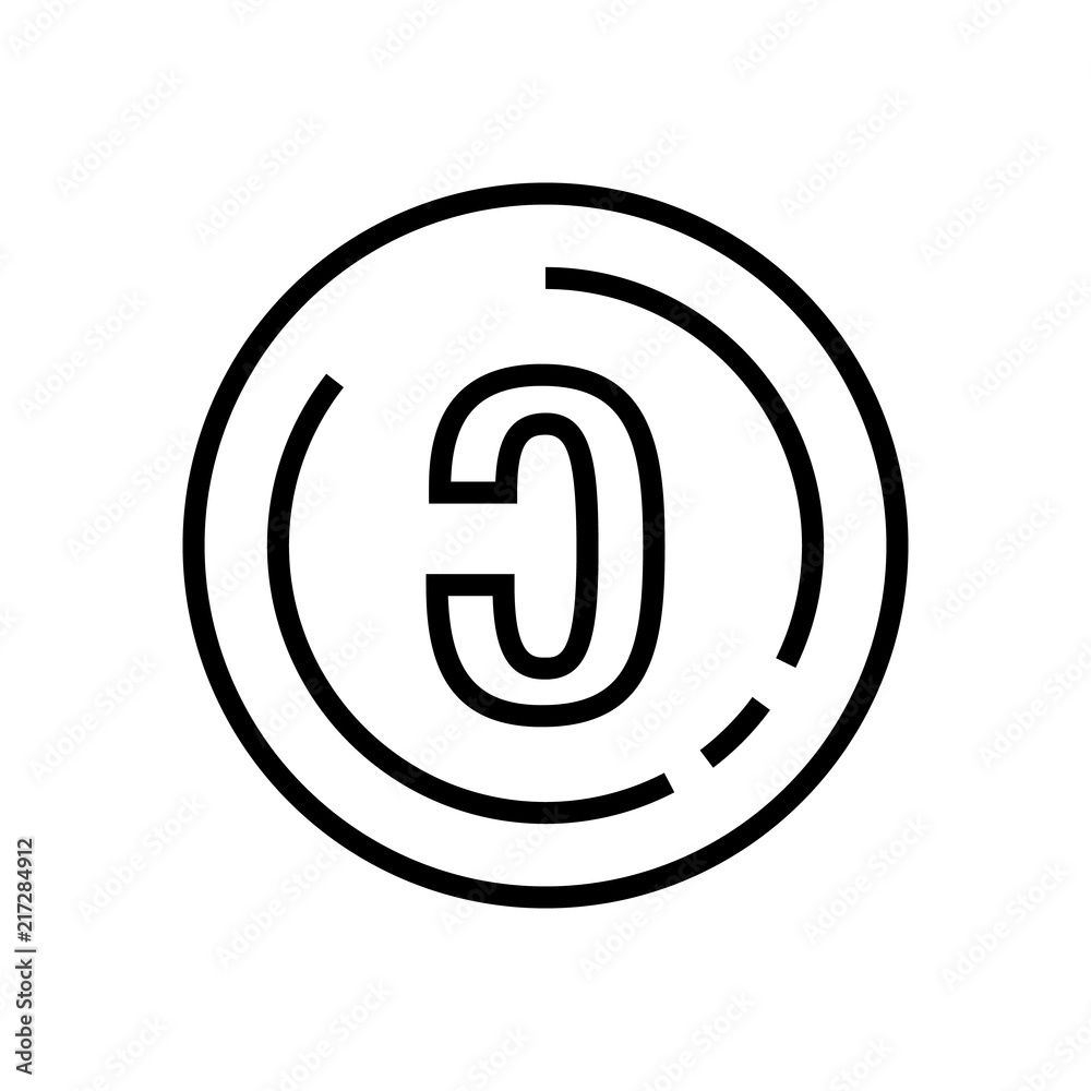 Line Art. Copyleft Sign Illustration vector Line Art. Copyleft Sign Illustration vector