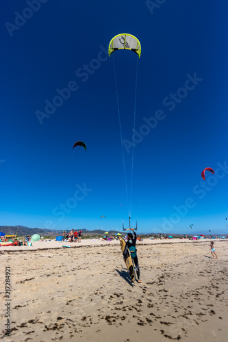 Kitesurfers in Tarifa.