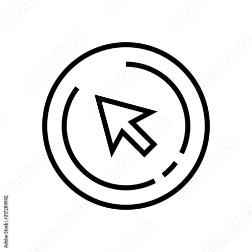 Free Download Line Art. cursor icon in trendy flat style isolated on background vector - GFXLoad