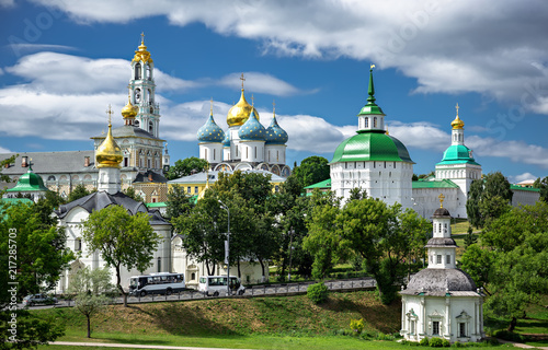 General view of the famous Holy Trinity  Sergius Lavra, Sergiev Posad, Russia