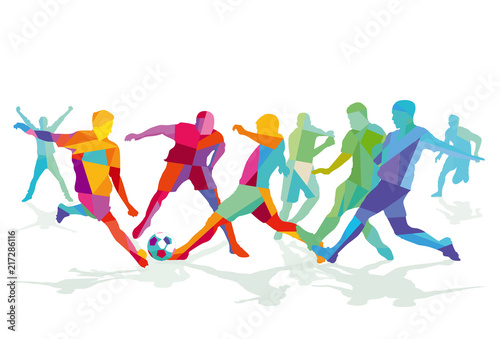 fußballspieler auf den Spielfeld