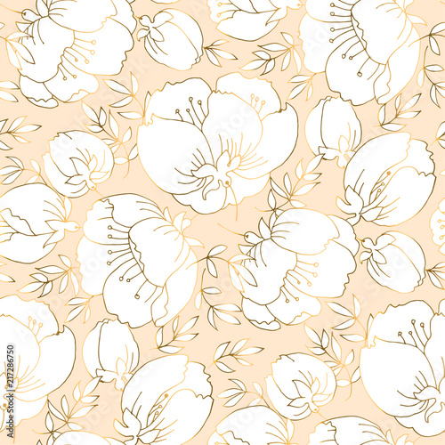 Ivory and beige luxury flor...