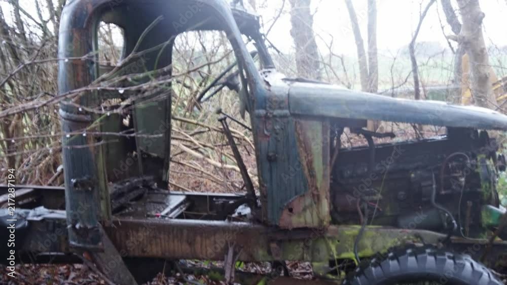 Old truck in a abandoned place Old truck in a abandoned place