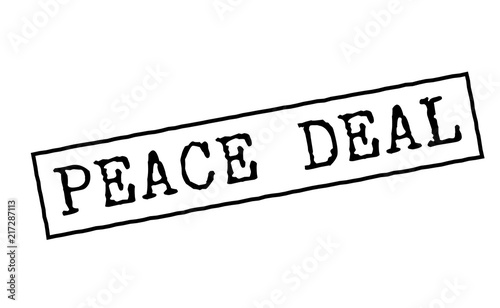 Peace deal black rubber stamp