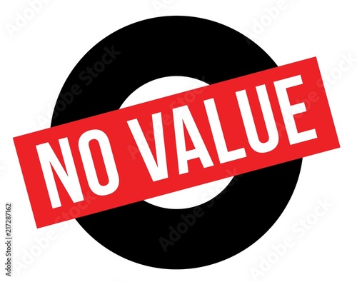 No value stamp on white