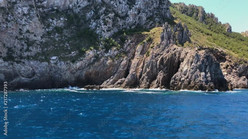 Boat trip along the coast of Palma De Mallorca on a sunny summer day Boat trip along the coast of Palma De Mallorca on a sunny summer day
