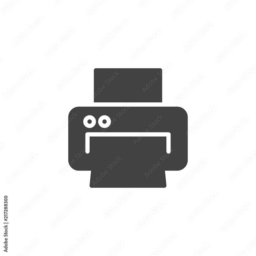 Printer vector icon. filled flat sign for mobile concept and web design. Printing printer simple solid icon. Symbol, logo illustration. Pixel perfect vector graphics Printer vector icon. filled flat sign for mobile concept and web design. Printing printer simple solid icon. Symbol, logo illustration. Pixel perfect vector graphics
