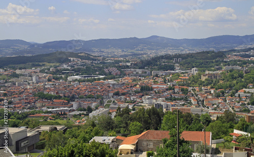 View of the city Guimaraes from Mount Penha