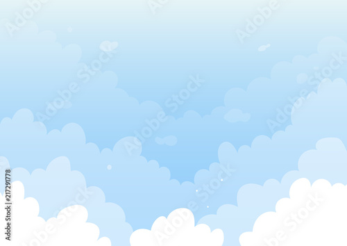 White clouds on blue sky background for ads and banners or backgrounds